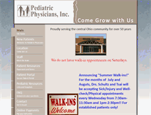 Tablet Screenshot of pediatricphysiciansinc.com